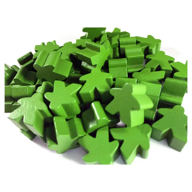 Wooden Meeples 50ct Bag - Green