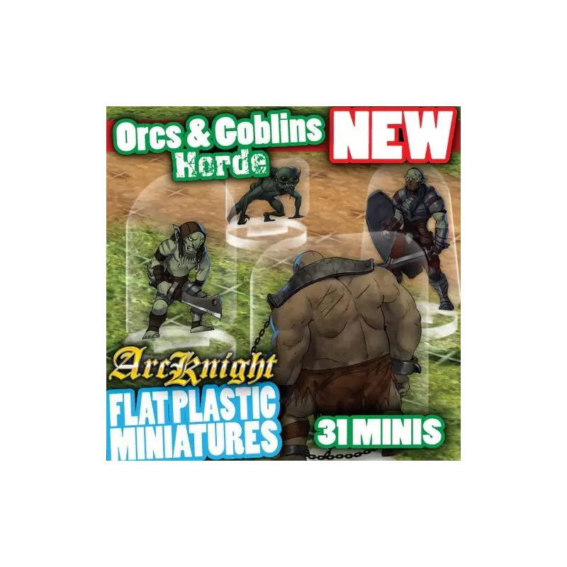Flat Plastic Minis Minis: Orcs & Goblins Horde