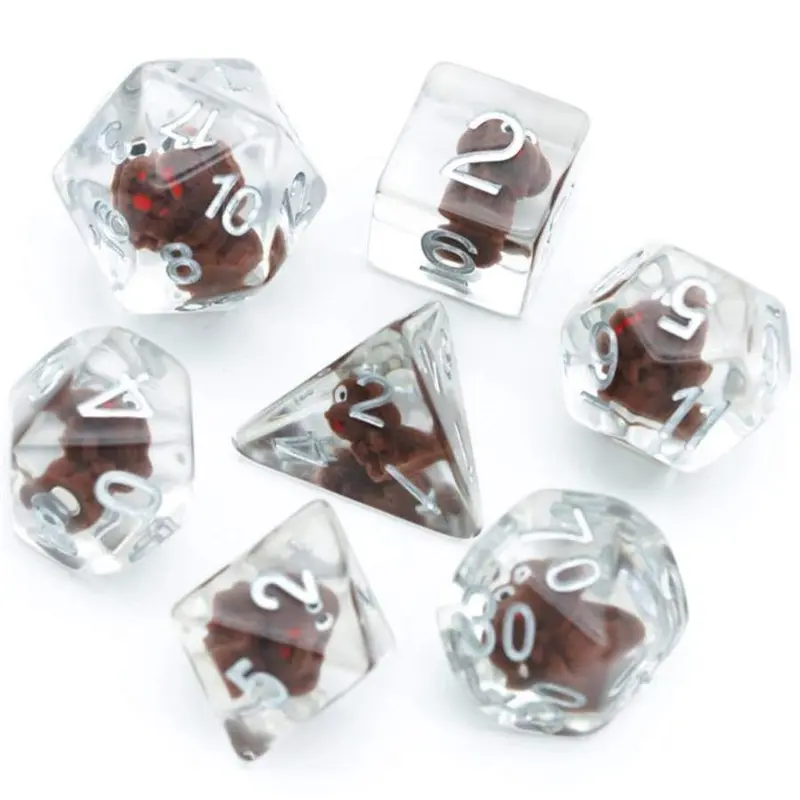 Fluffy Puppy 7ct Polyhedral Dice Set