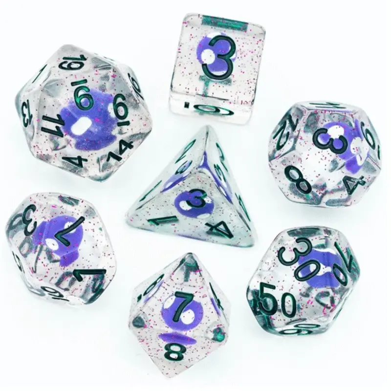 Mulberry Mushroom 7ct Polyhedral Dice Set