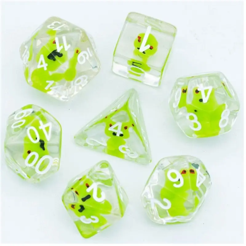 Frog 7ct Polyhedral Dice Set