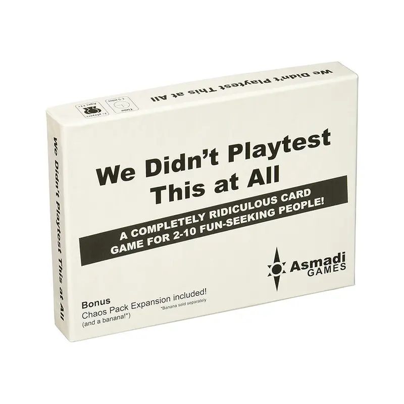 We Didn't Playtest This At All