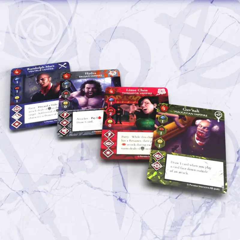 Vampire the Masquerade Rivals: Alt Art Leader Cards