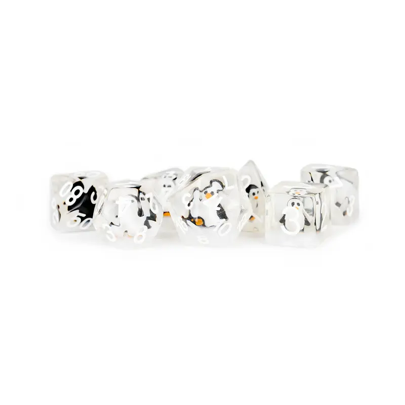 Metallic Dice Games 7ct Polyhedral Dice Set - Penguin