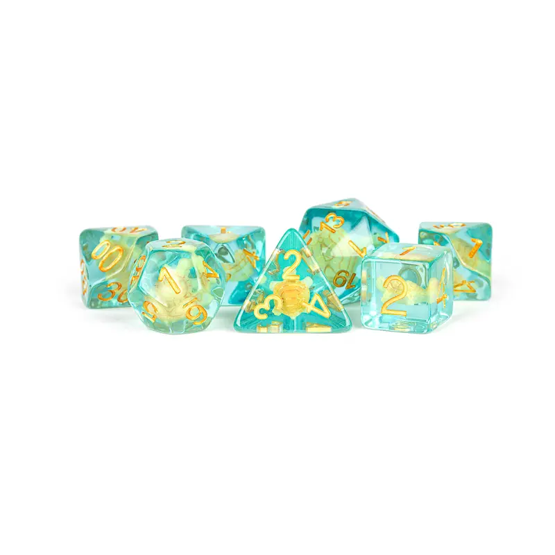 Metallic Dice Games 7ct Polyhedral Dice Set - Turtle
