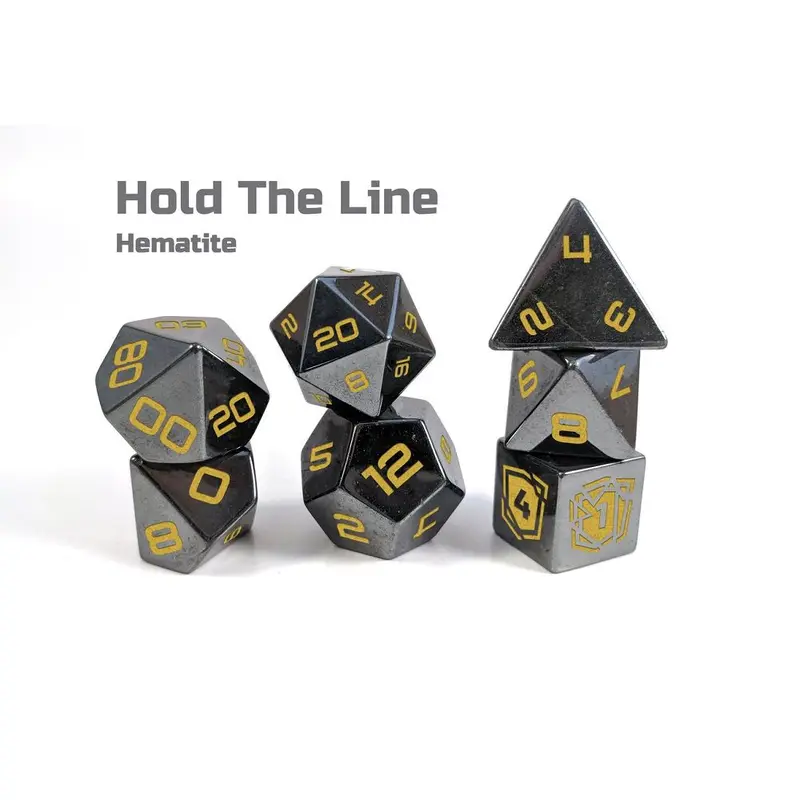Level Up Dice Hold the Line Hematite 7ct Dice Set