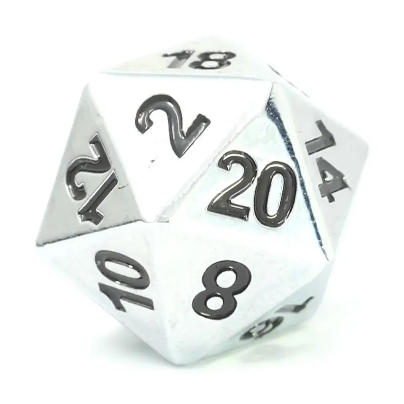 Die Hard Dice Single D20 - Forge Shiny Silver
