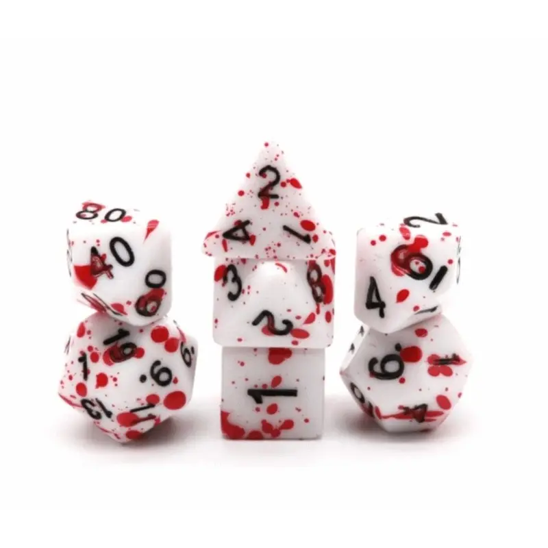 7ct Blood Splatter Dice Set
