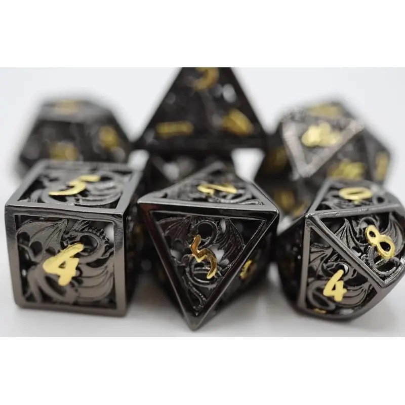 Hollow Dragon 7ct Dice Set - Night