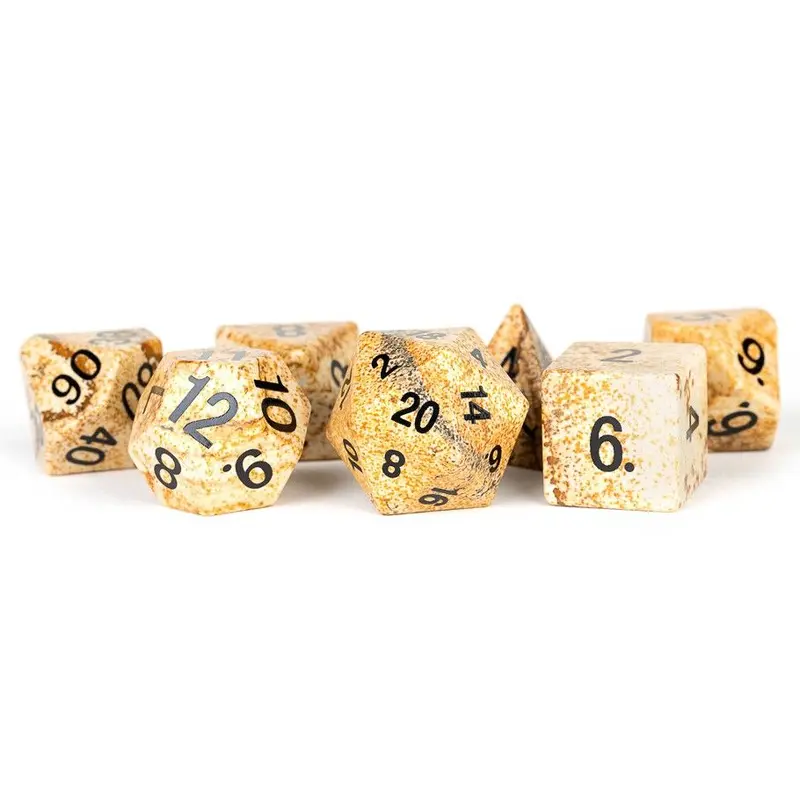 Picture Jasper 7ct Gemstone Dice Set