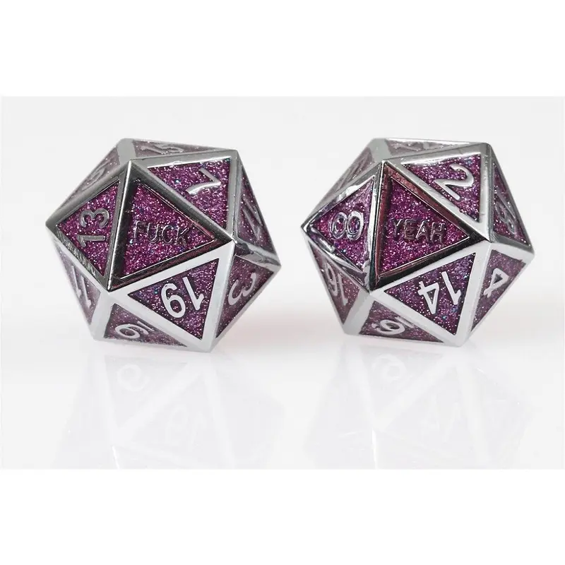 Royal Exuberance F Yeah Set of 2 D20 Metal Dice