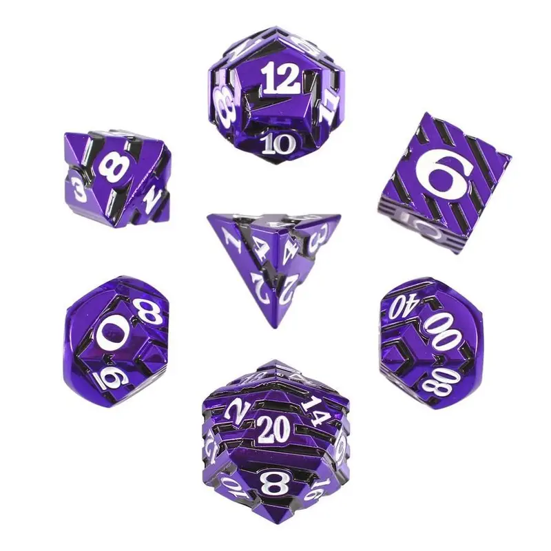 Dark Matter Set of 7 Metal Dice