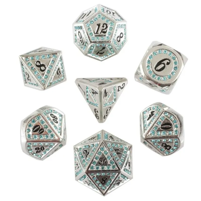 Ice Gem Set of 7 Metal Dice