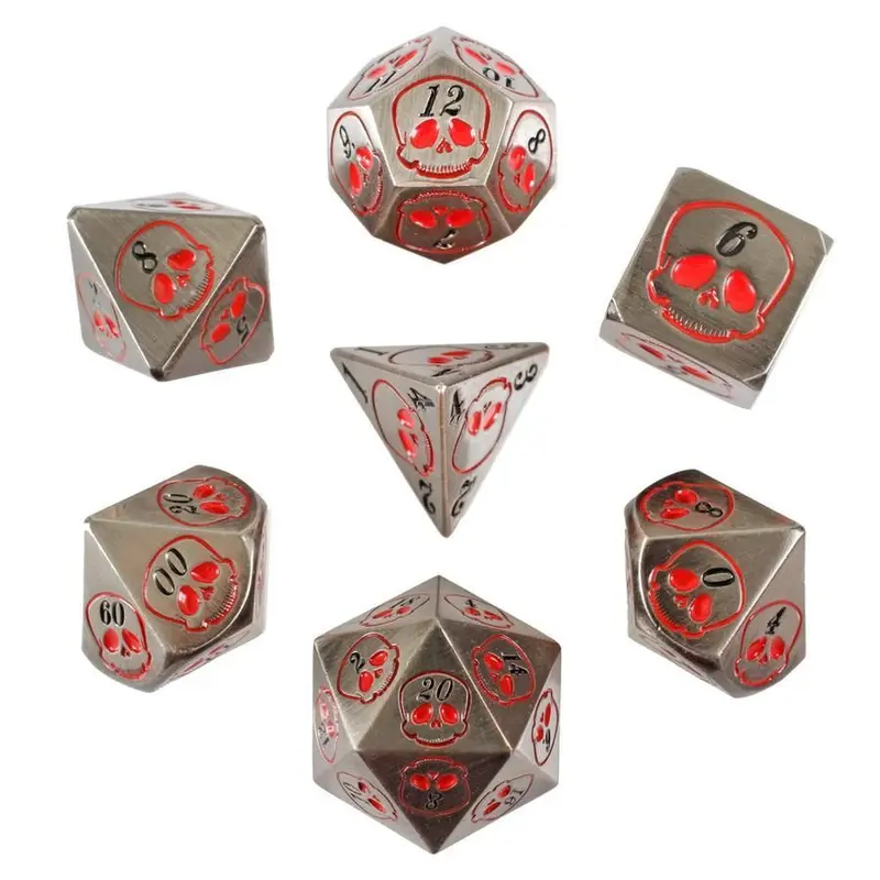 Necro Steel Set of 7 Metal Dice