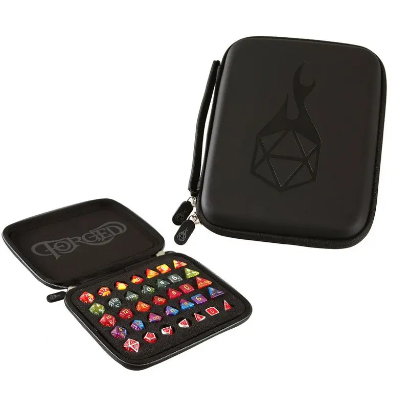 Gray Forged Zip-Close Dice Box, Dice Tray, & Storage Case