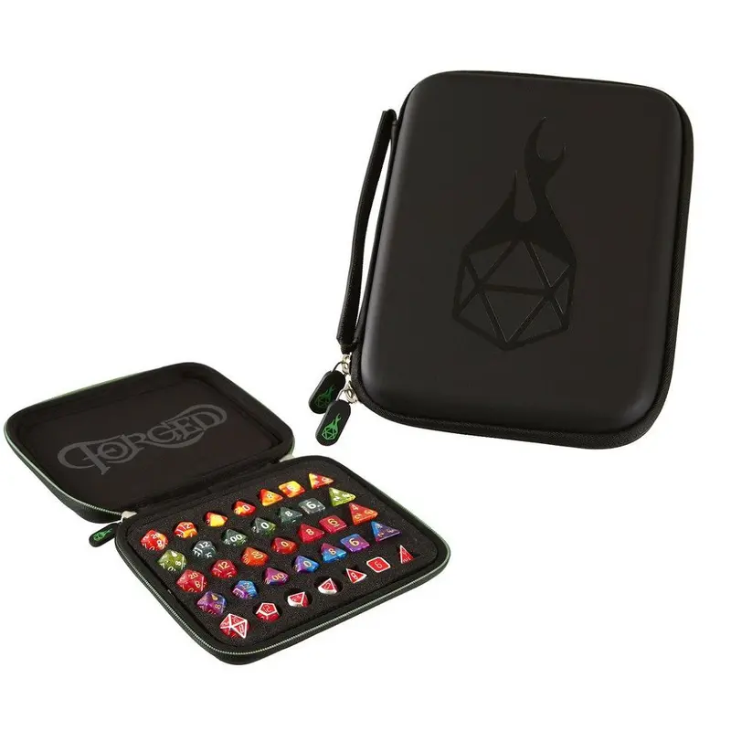 Green Forged Zip-Close Dice Box, Dice Tray, & Storage Case