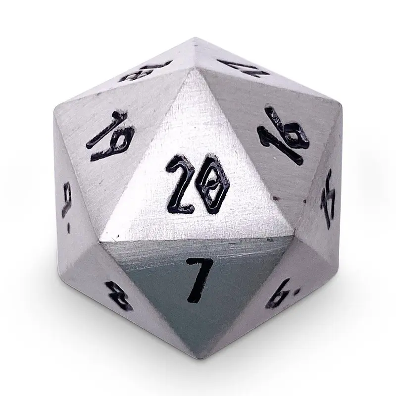Norse Foundry Metal Countdown D20 Chainmail Silver