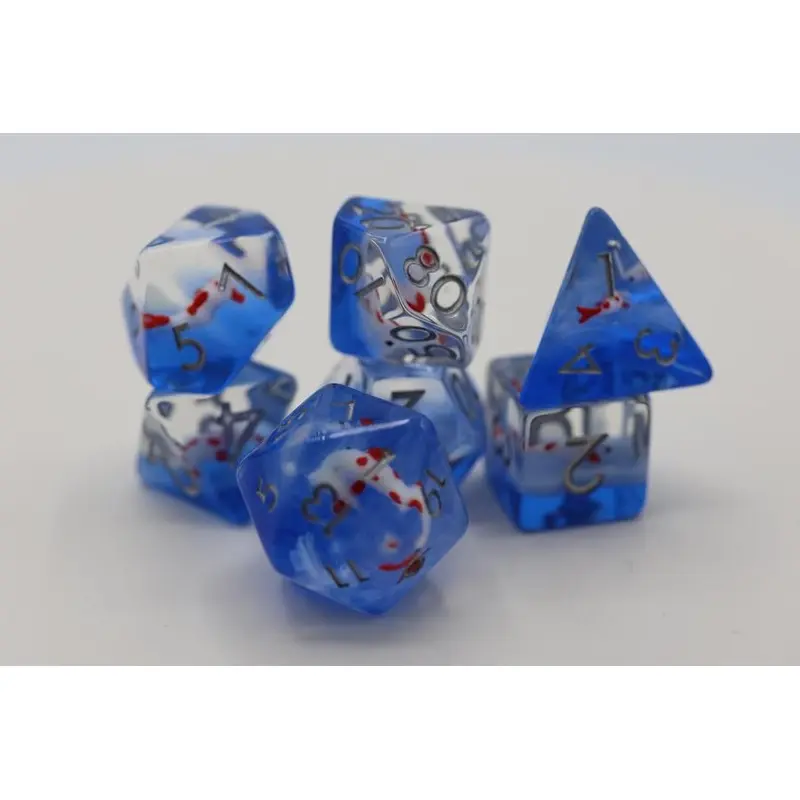 Foam Brain Games 7ct Polyhedral Dice Set - Koi Pond