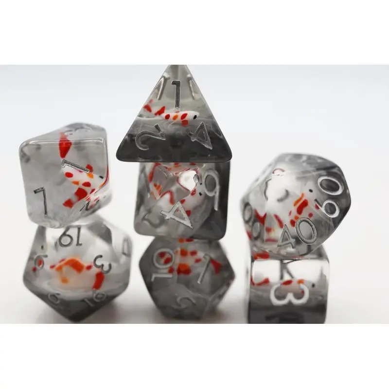 Foam Brain Games 7ct Polyhedral Dice Set - Misty Water Koi