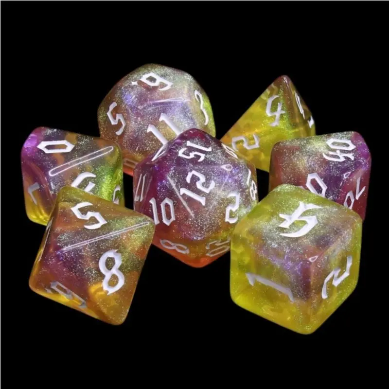Foam Brain Games Golden Faith 7ct Dice Set