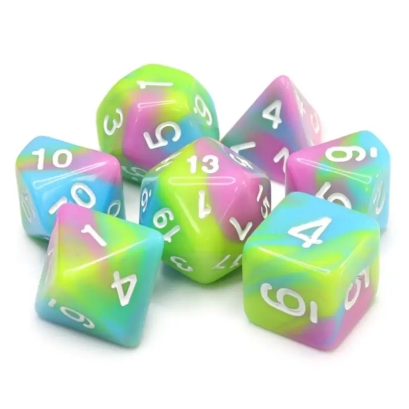 Foam Brain Games Pastel Punk 7ct Dice Set