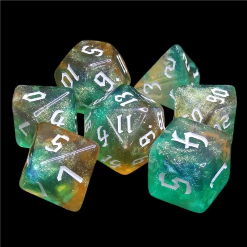 Foam Brain Games Tranquil World 7ct Dice Set