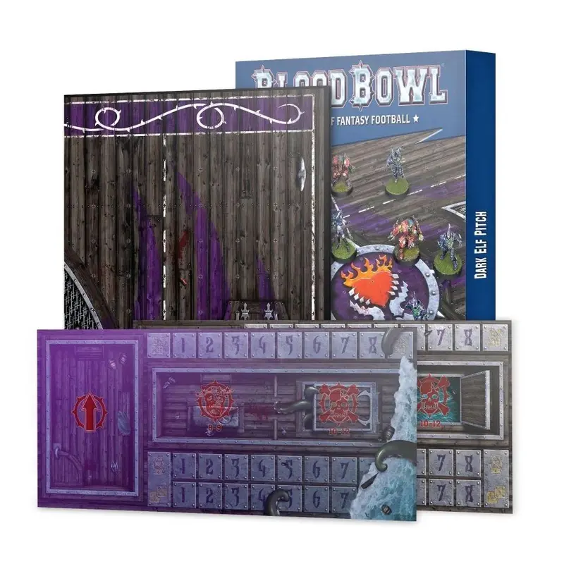 Blood Bowl Dark Elf Pitch & Dugouts '21
