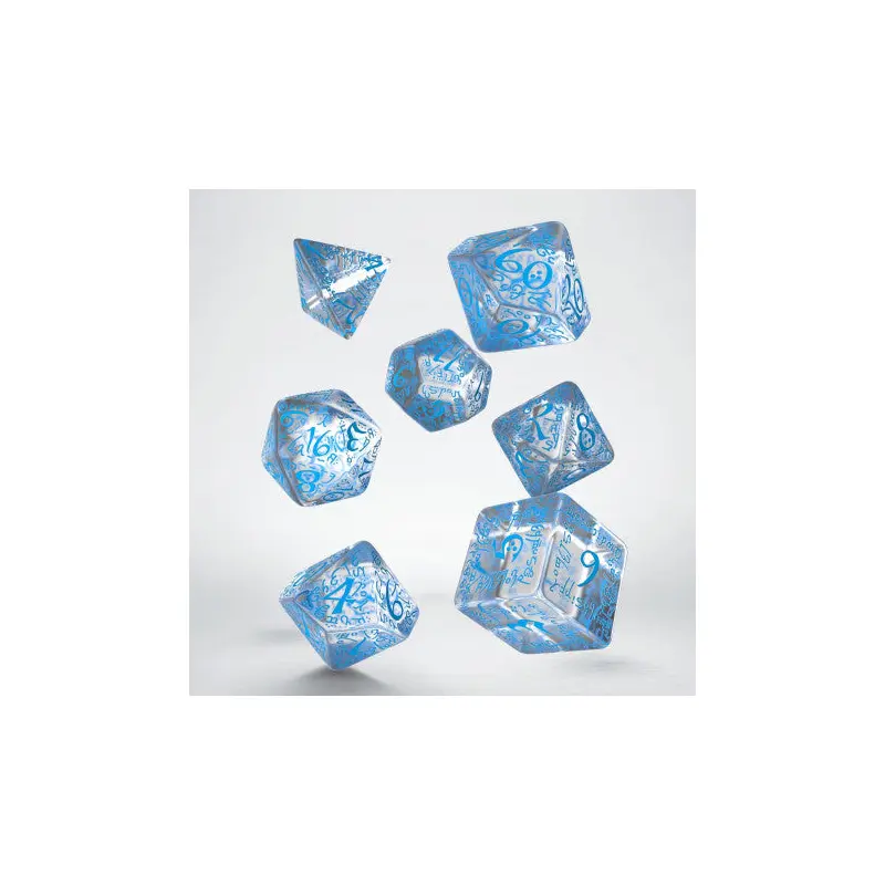 Q-Workshop Elvish Translucent/Blue 7ct Polyhedral Set