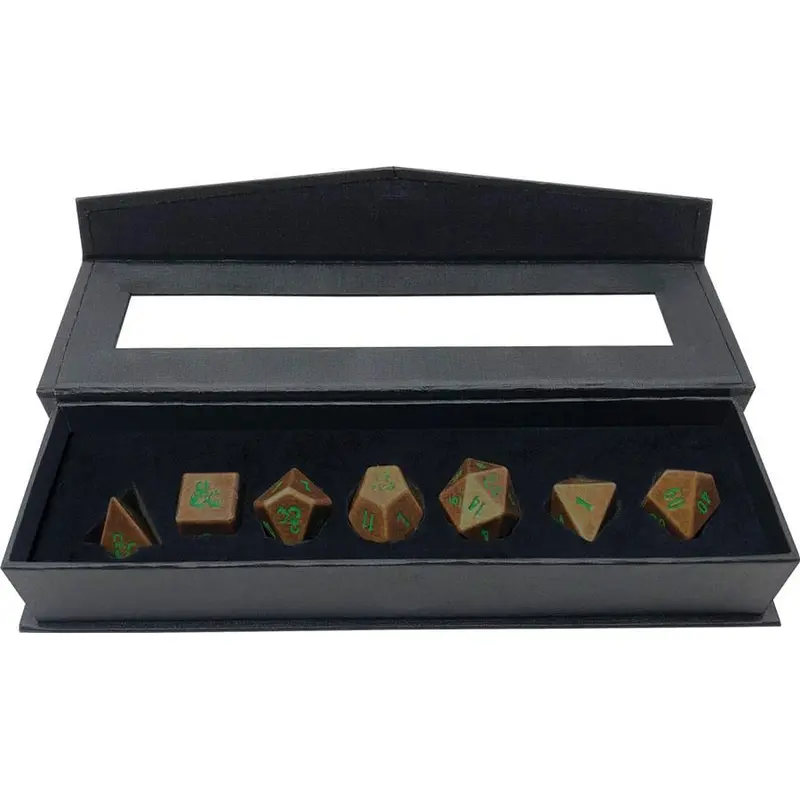 D&D Dice Set of 7 Heavy Metal: Copper & Green (18781)