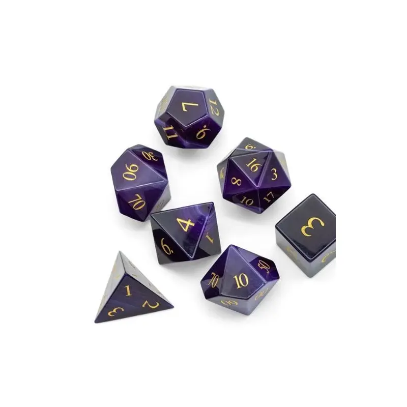 Foam Brain Games 7ct Gemstone Dice Set - Purple Agate