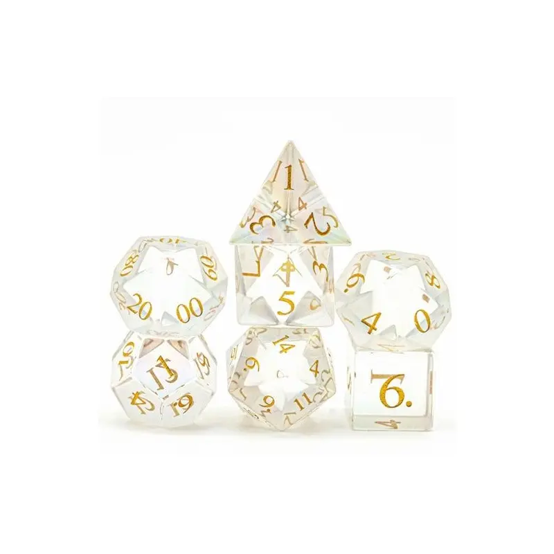 Foam Brain Games 7ct Gemstone Dice Set - Rainbow Crystal