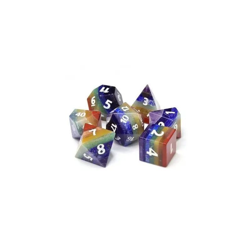 Foam Brain Games 7ct Gemstone Dice Set - Sediment Prism