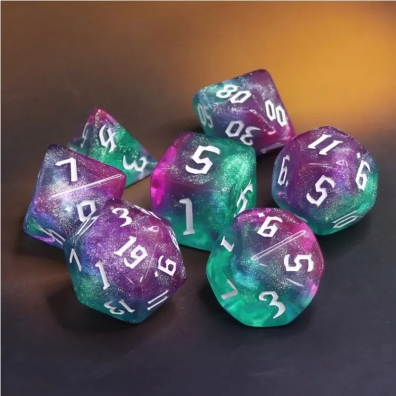 Foam Brain Games 7ct Polyhedral Dice Set - Magic Wand