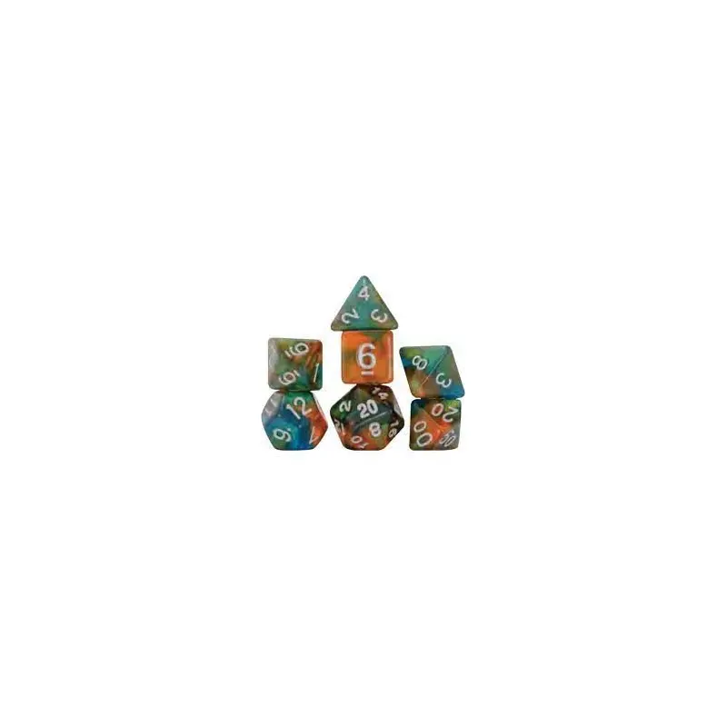 Sirius Dice 7ct Polyhedral Dice Set - Persimmon Punch