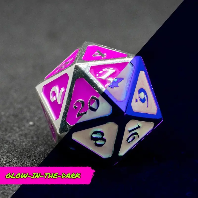 Dice Hard Dice Single MultiClass Dire D20 AfterDark Mythica Neon Haze