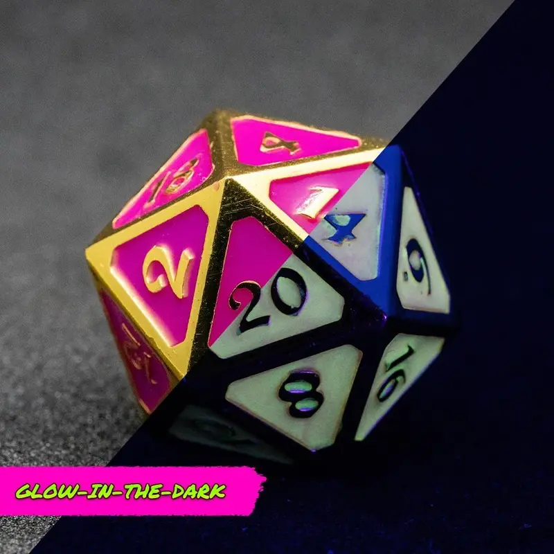 Dice Hard Dice Single MultiClass Dire D20 AfterDark Mythica Neon Nightlife