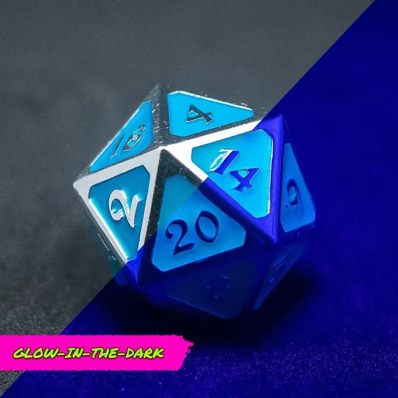Dice Hard Dice Single MultiClass Dire D20 AfterDark Mythica Neon Rain
