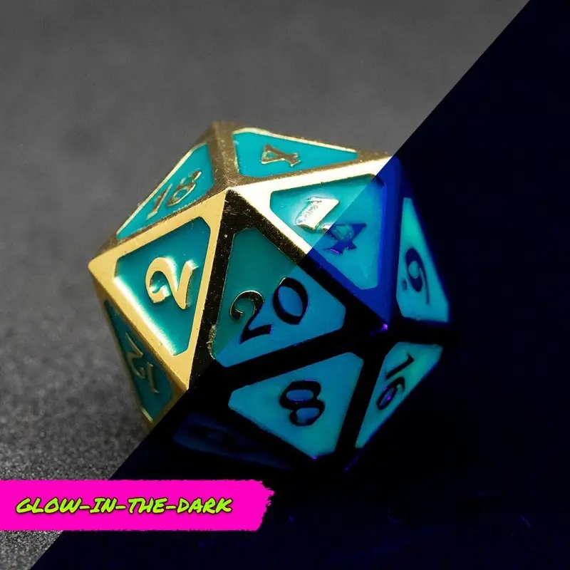 Dice Hard Dice Single MultiClass Dire D20 AfterDark Mythica Neon Surf