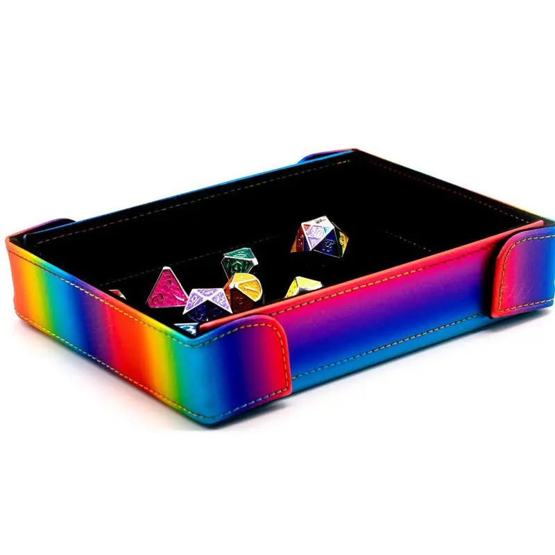 Die Hard Dice Rectangle Magnetic Dice Tray - Rainbow
