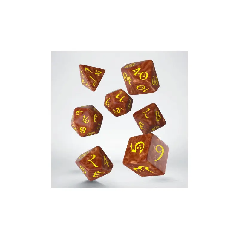 Q-Workshop Classic RPG Caramel/Yellow 7ct Polyhedral Set