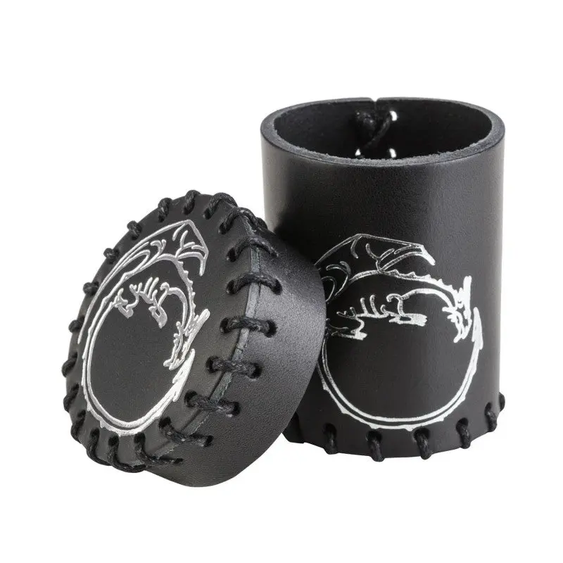 Q-Workshop Dragon Black Leather Dice Cup
