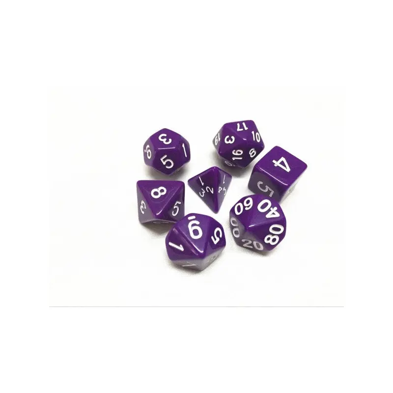 HD Dice Opaque Purple 7ct Polyhedral Dice Set
