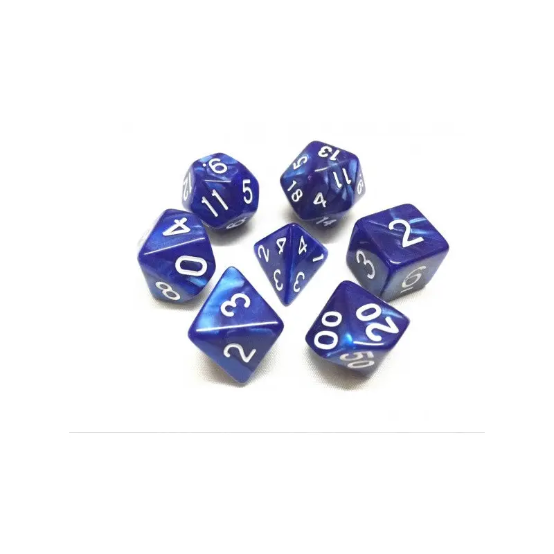 HD Dice Pearl Blue 7ct Polyhedral Dice Set
