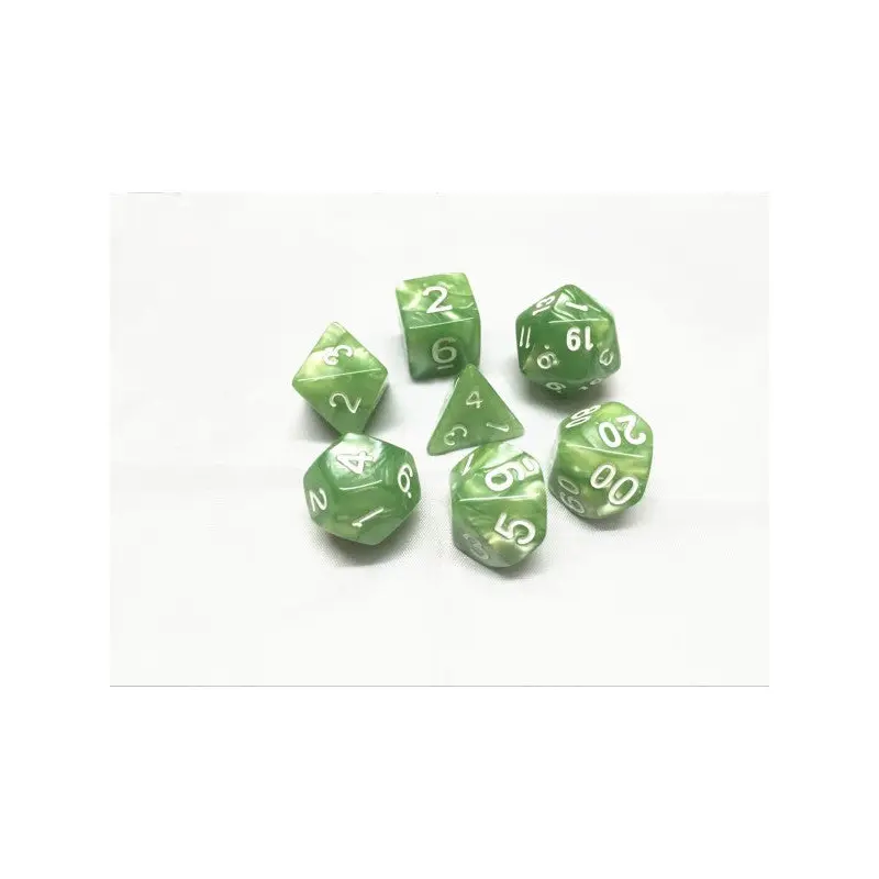 HD Dice Pearl Pale Green 7ct Polyhedral Dice Set