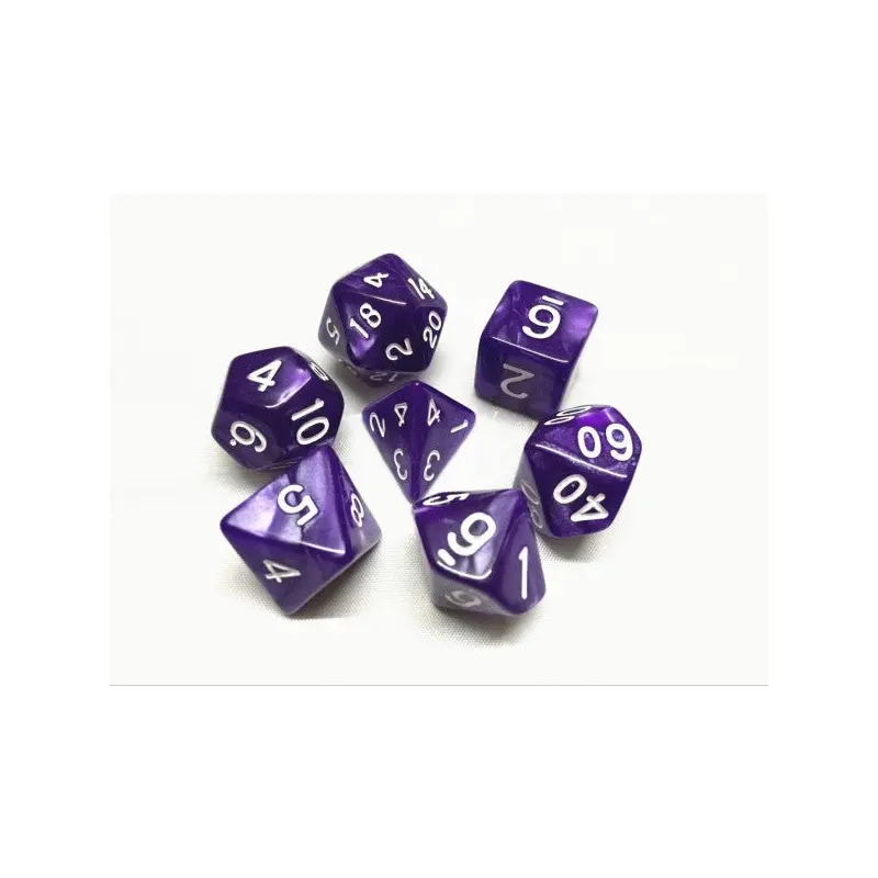 HD Dice Pearl Purple 7ct Polyhedral Dice Set