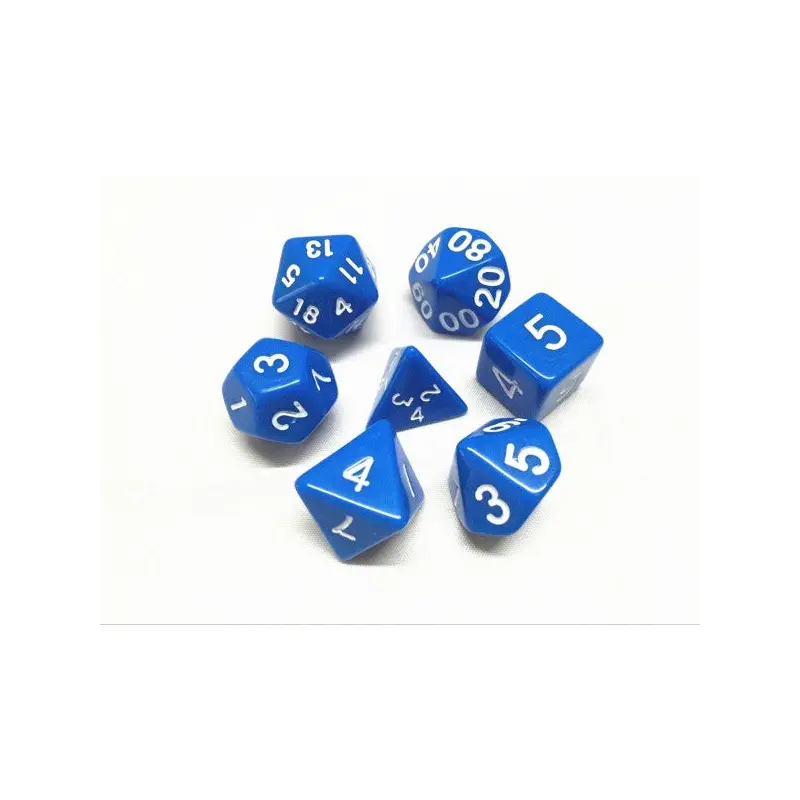 HD Dice Opaque Blue 7ct Polyhedral Dice Set