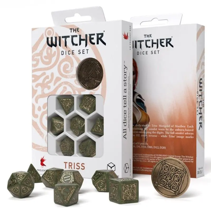 Q-Workshop 7ct Polyhedral Dice Set The Witcher Triss 14th of Hill