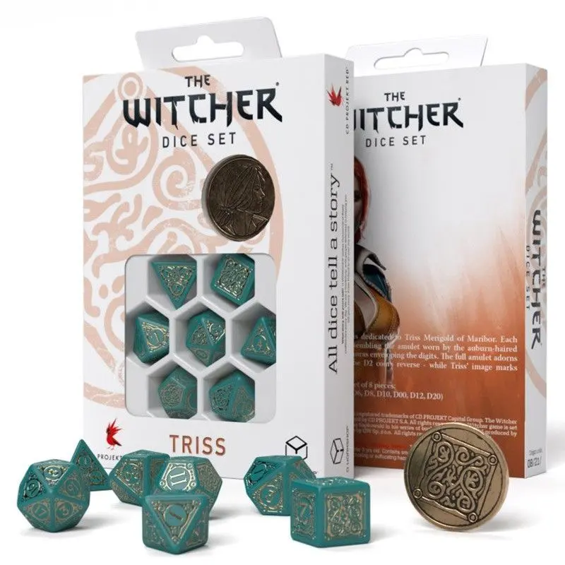 Q-Workshop 7ct Polyhedral Dice Set The Witcher Triss Beautiful Healer