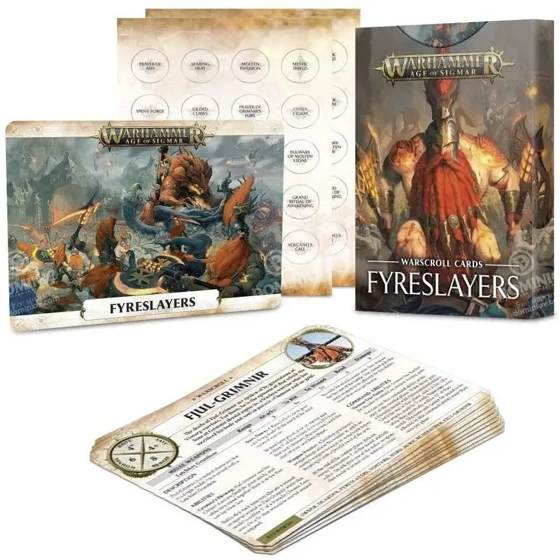 Age of Sigmar Fyreslayers Warscroll Cards
