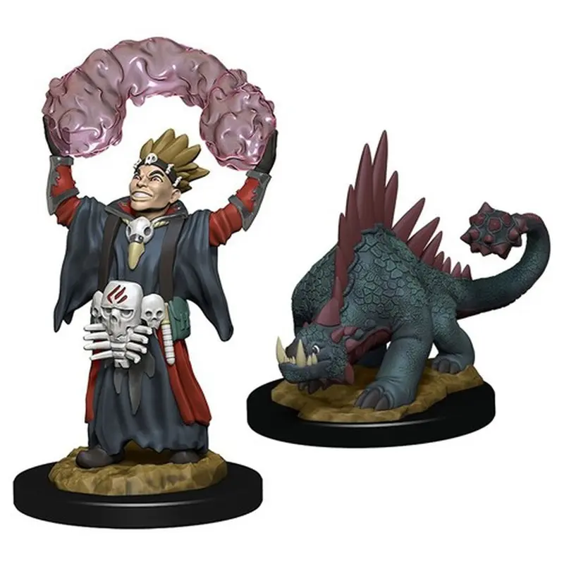 WizKids Wardlings: Boy Warlock & Lizard